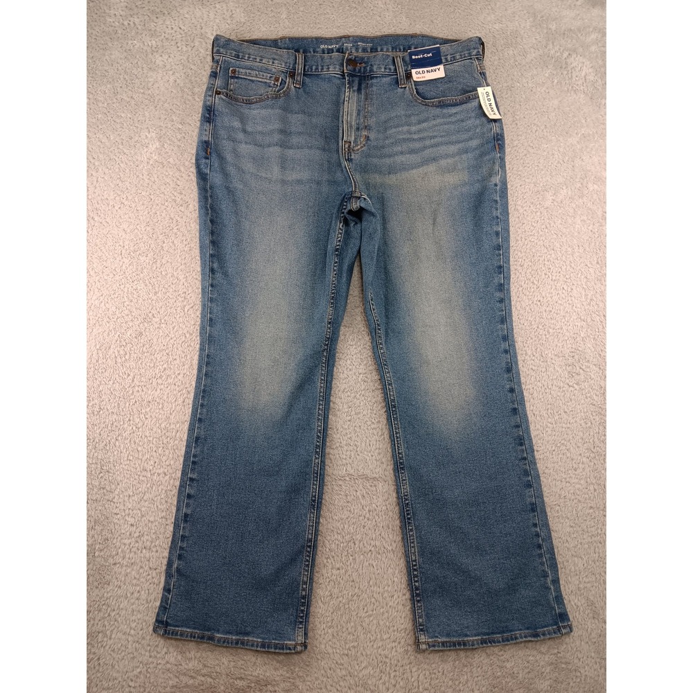 Old Navy Jeans Men 38x30 Blue NWT Boot-Cut Built-In Flex Stretch Denim